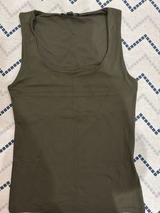 Olive Colour sleeveless Top
