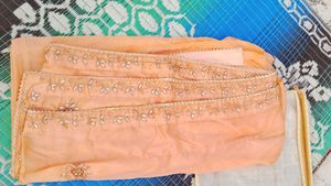 chinon hevy Jaipuri sarees with blouse