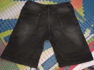 Black Denim Shorts