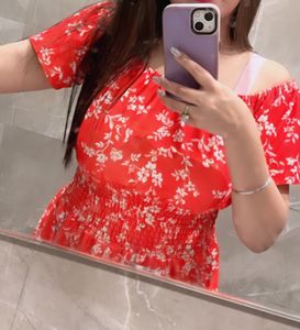 Off shoulder Printed Dress