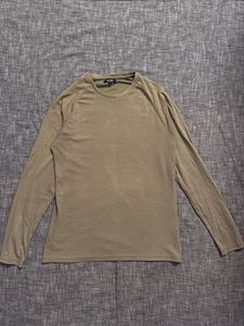 Stylish Olive Green Long Sleeve Tee