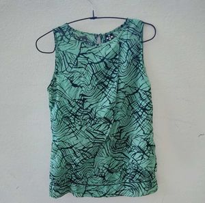 Stylish Green And Black Cut Out Top