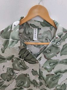 Patterned Button-Down Shirt