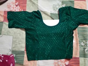 Green Saree Blouse