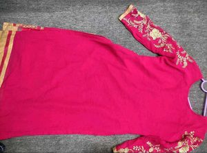 Beautiful Rose Pink Floral Kurti