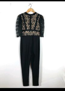 Black And Cream Jumpsuit (Womens )