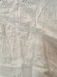 White Embroidered Tunic Top