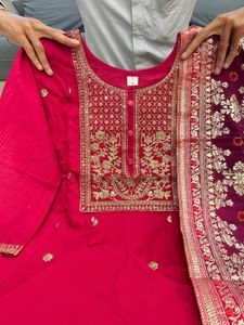 Elegant Pink Anarkali Kurta Set
