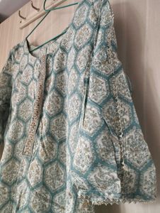 Elegant skyblue 💙Printed Kurta