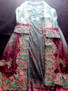 Beautiful Heavy Work Blouse With Sarara And Shrug