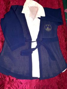 Athiya Navy Blue Cardigan with Belt