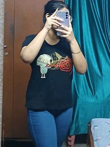 Printed Black T-Shirt