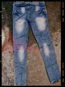Off-White Inspired Distressed Jeans