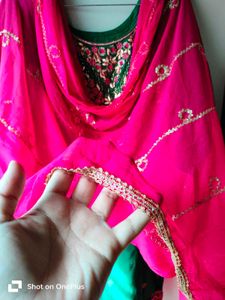 Green Embroidered Kurta