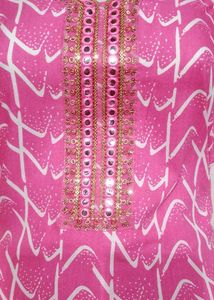 Pink Printed Readymade Suit
