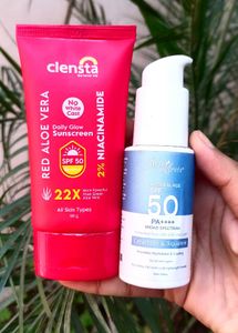 Sunscreen 🧴 Duo Of Skin Secret And Clensta