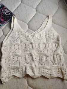 Off White Tank Crochet Top