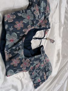 Floral Print Blouse Puff Sleeves