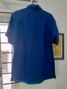NEW ORVIS Navy Blue linen Shirt