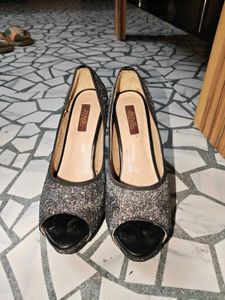 Grey Sparkling Heels
