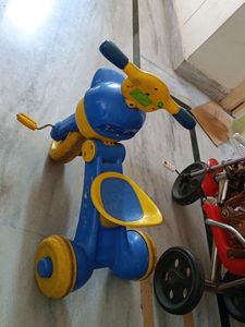 Blue and Yellow Kids&#39; Tricycle (450/- Rupees)