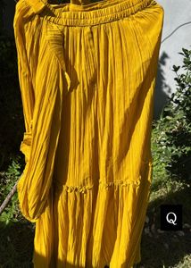 Embroidered Yellow modern saree