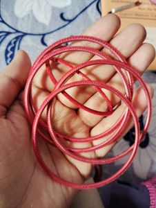 Red Velvet Bangles - Set of 24