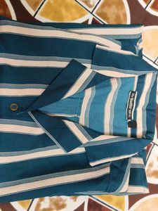 Striped Button-Down Sleeveless Top For Women