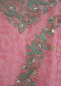 A Very Preety Pink embroided Kurta &amp; Plain pajami
