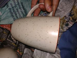 2 Newly Purchased Beige Colour Coffee Mugs