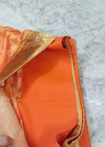 Heavy border saree&amp;blouse unused...soft material