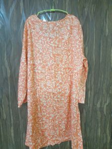 Coral Floral Print Kurti 🏵🏵