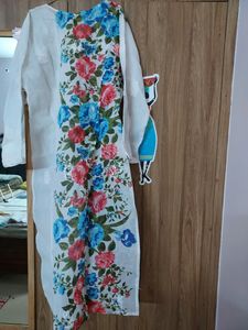 Beautiful PURE COTTON CHIKANKARI Kurti..