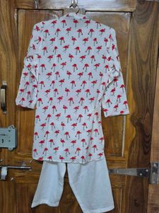 Flamingo Print Kurta Set ( Avl Sizes 2- 7 Years)