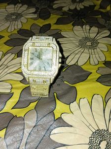 Gold Tone Diamond Watch