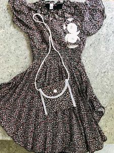 Floral Dress with Purse