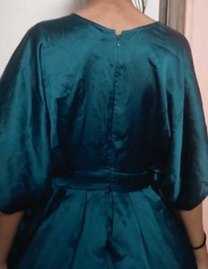 Teal Balloon Dress