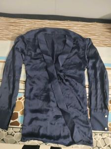 Navy Blue Silky top