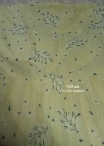 A Line Yellow Colour Dress