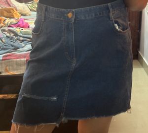 Denim Short Skirt