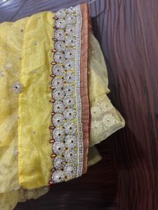 Yellow Embellished Dupatta