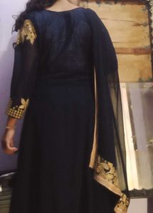 Neavy Blue Golden  Frock Anarkali Sale/offer/gown