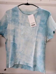 Blue Tie-Dye Butterfly Tee