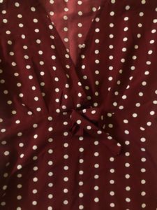 Polka Dot Wrap Top