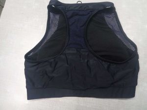 Black Sports Bra Front Zip