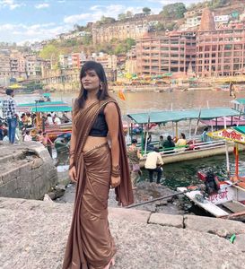 Sale !!! Beautiful Nude Brown Party Wear Saree