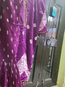 Purple Bandhani Salwar Suit