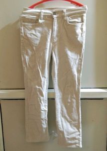 straight cream Pants