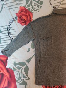 High Neck Flowy Tshirt