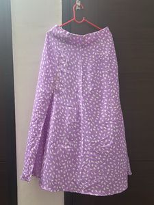 Lavender Print Skirt